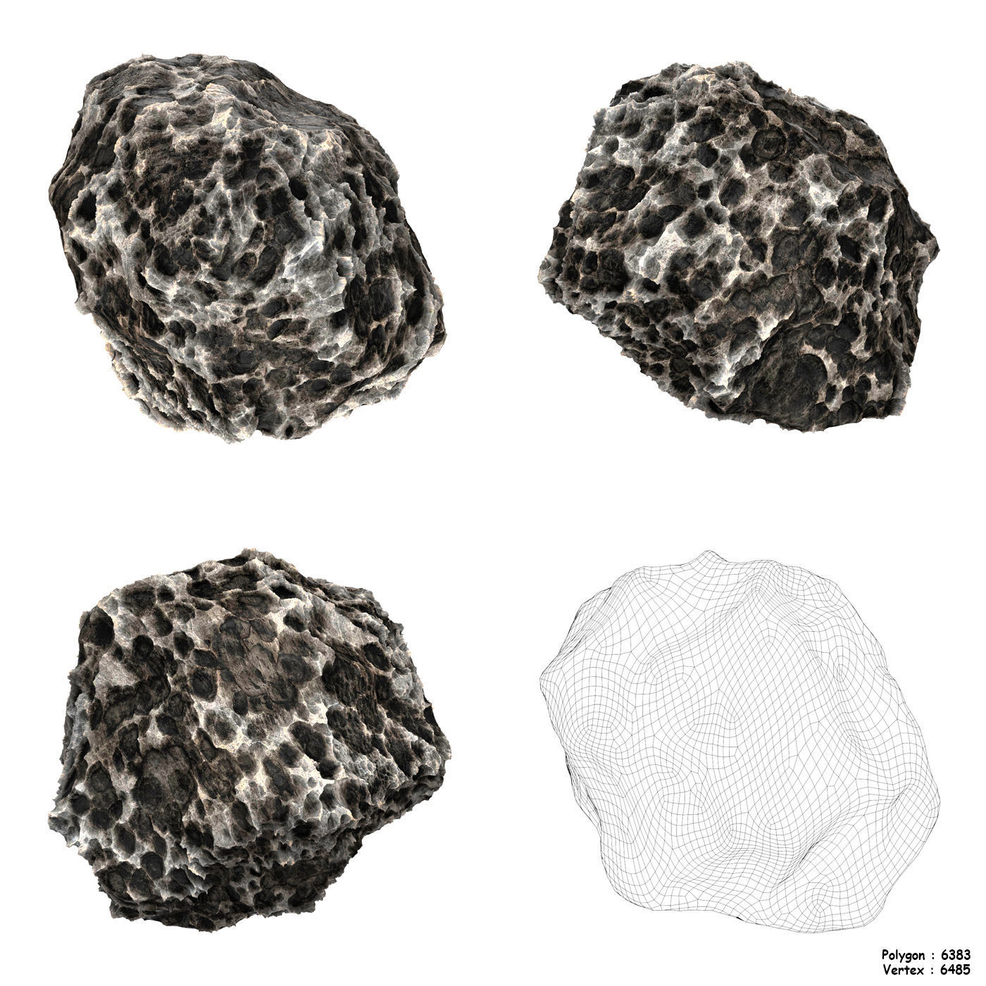 Volcanic Rock Collection Low-poly 3D model_5