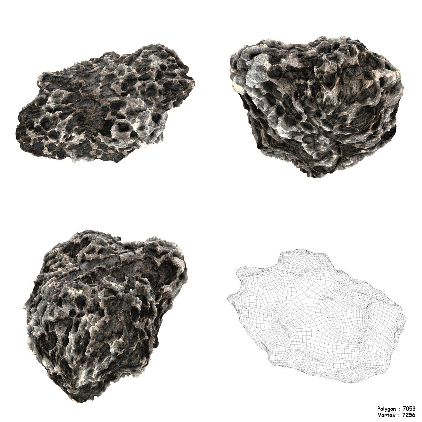 Volcanic Rock Collection Low-poly 3D model_7