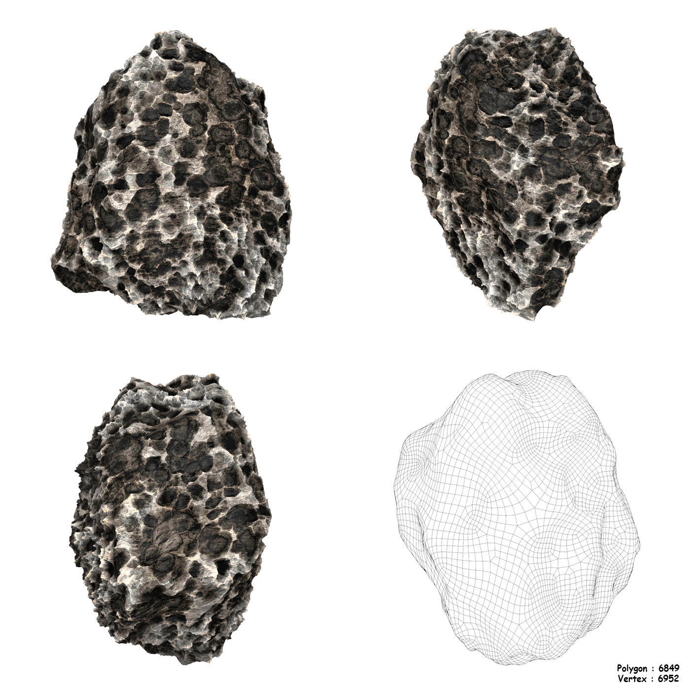 Volcanic Rock Collection Low-poly 3D model_11