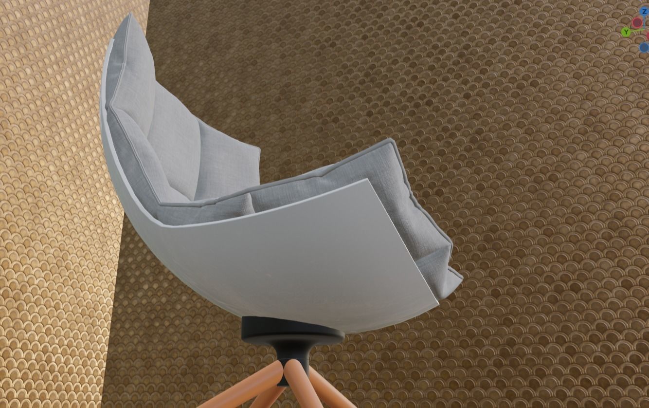 modern chair 3D model_3