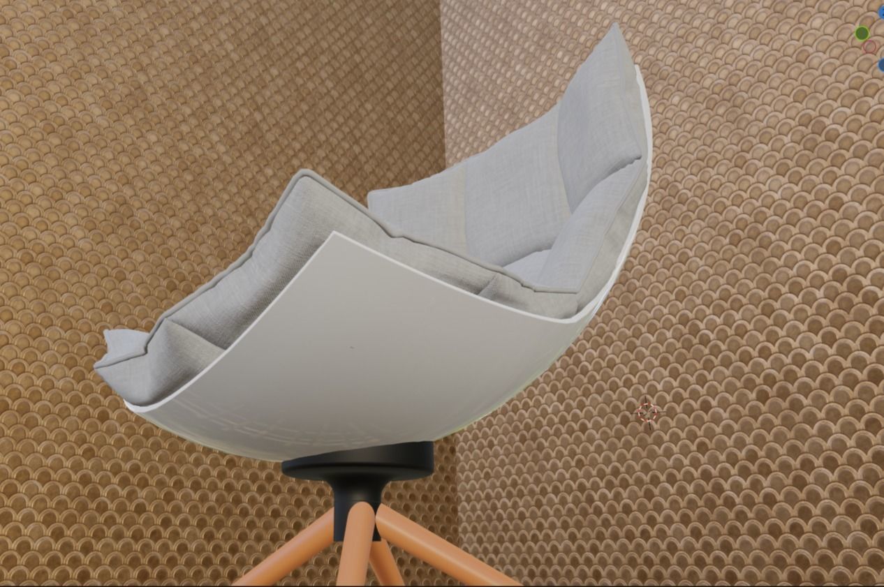 modern chair 3D model_4