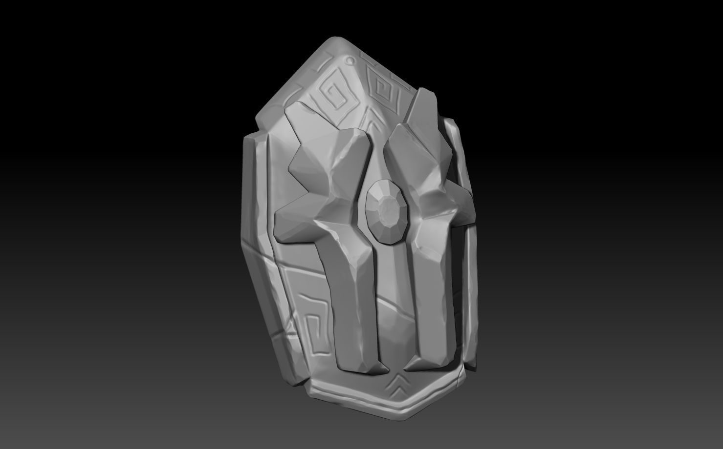 male character with game low model Low-poly 3D model_3