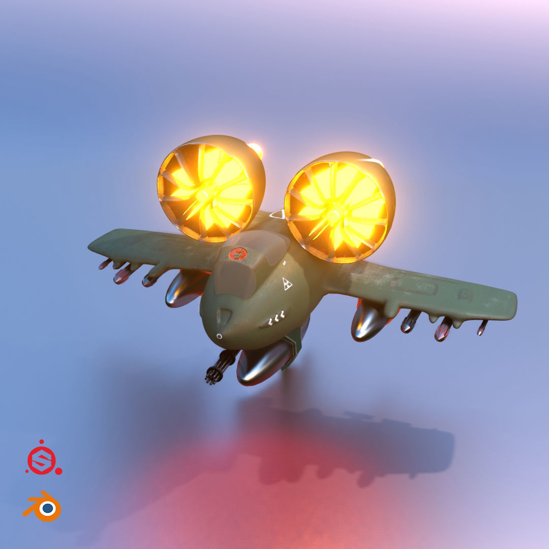 Modern-fighter fighter jet with two flames Low-poly 3D model_1