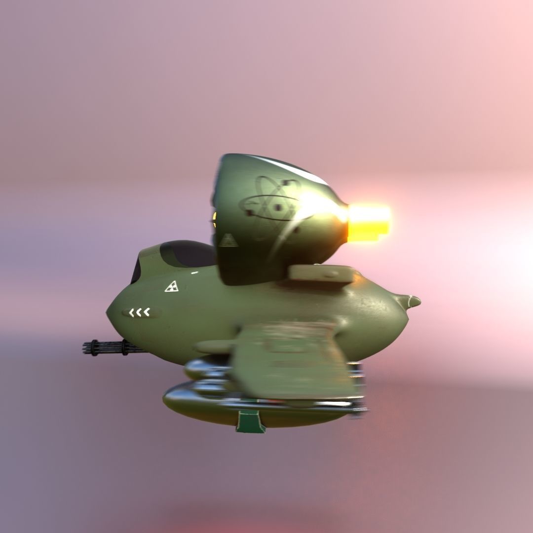 Modern-fighter fighter jet with two flames Low-poly 3D model_7