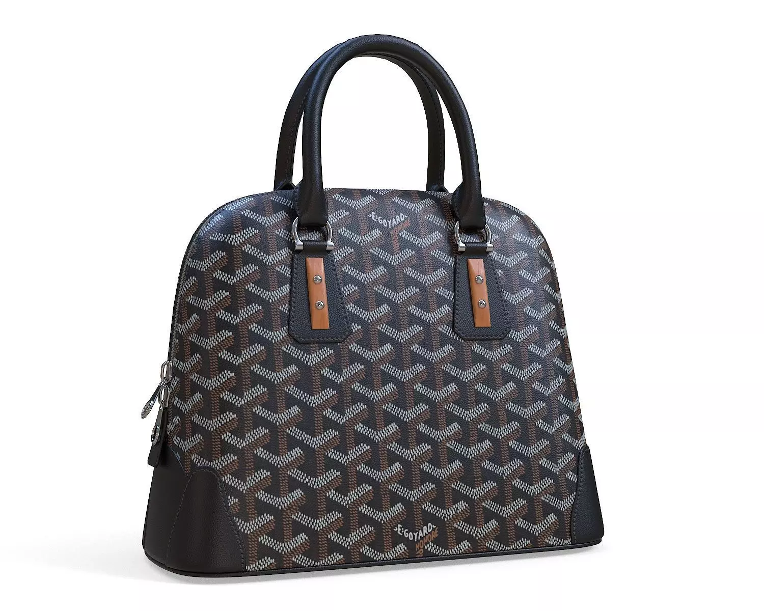 Goyard Vendome Bag Black Low-poly 3D model_0