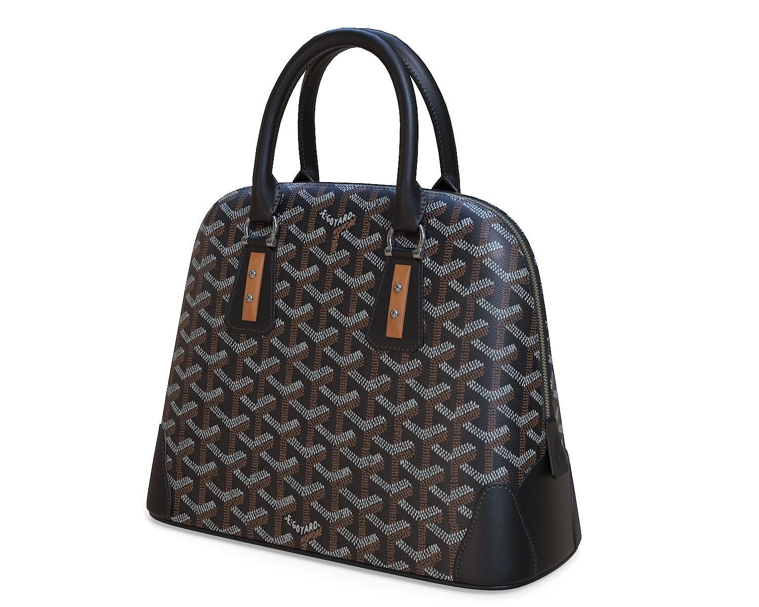 Goyard Vendome Bag Black Low-poly 3D model_1