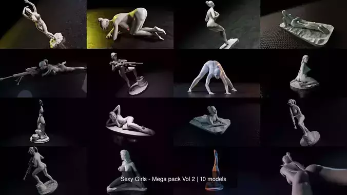 Sexy Girls - Mega pack Vol 2 3D Model Collection