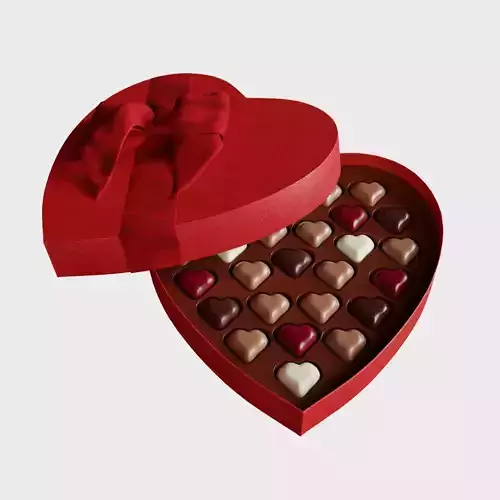 Love Heart Chocolates Free low-poly 3D model