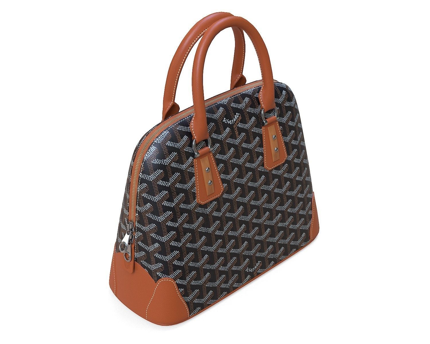 Goyard Vendome Bag Brown Low-poly 3D model_5