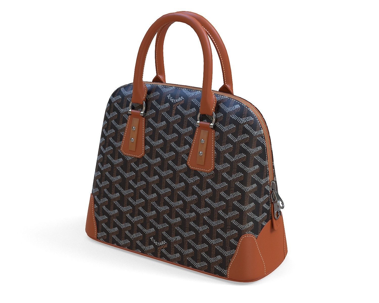 Goyard Vendome Bag Brown Low-poly 3D model_3