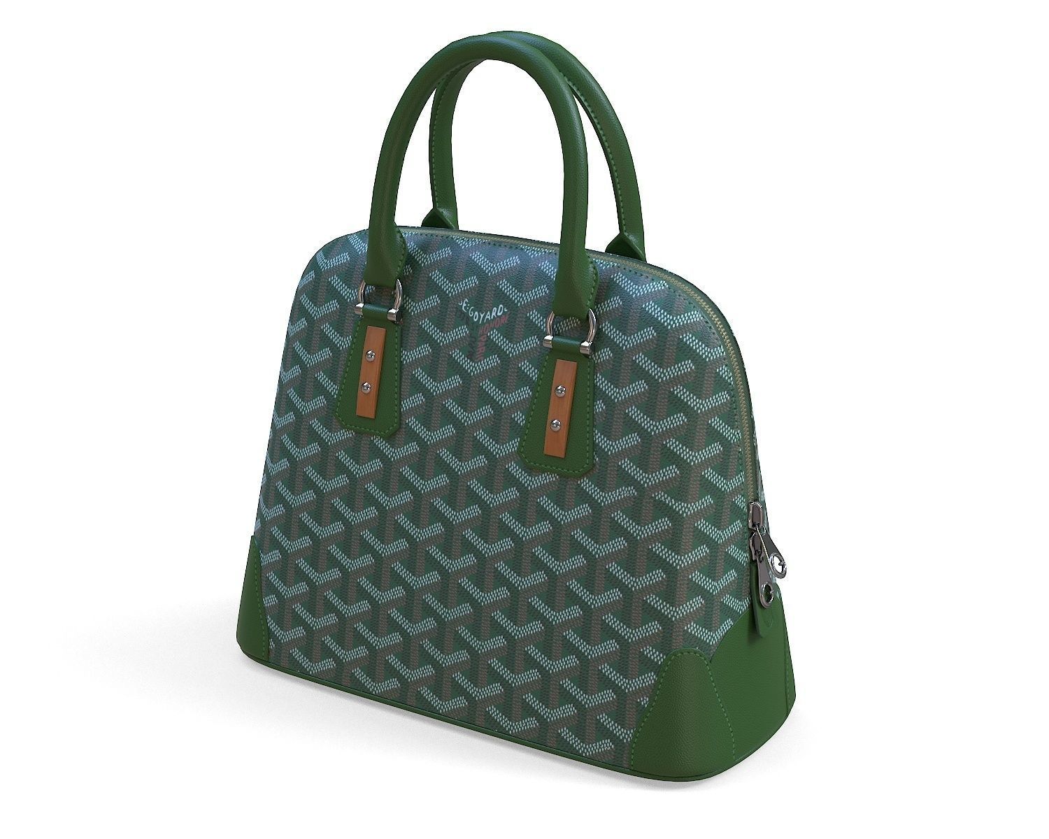 Goyard Vendome Bag Green Low-poly 3D model_3