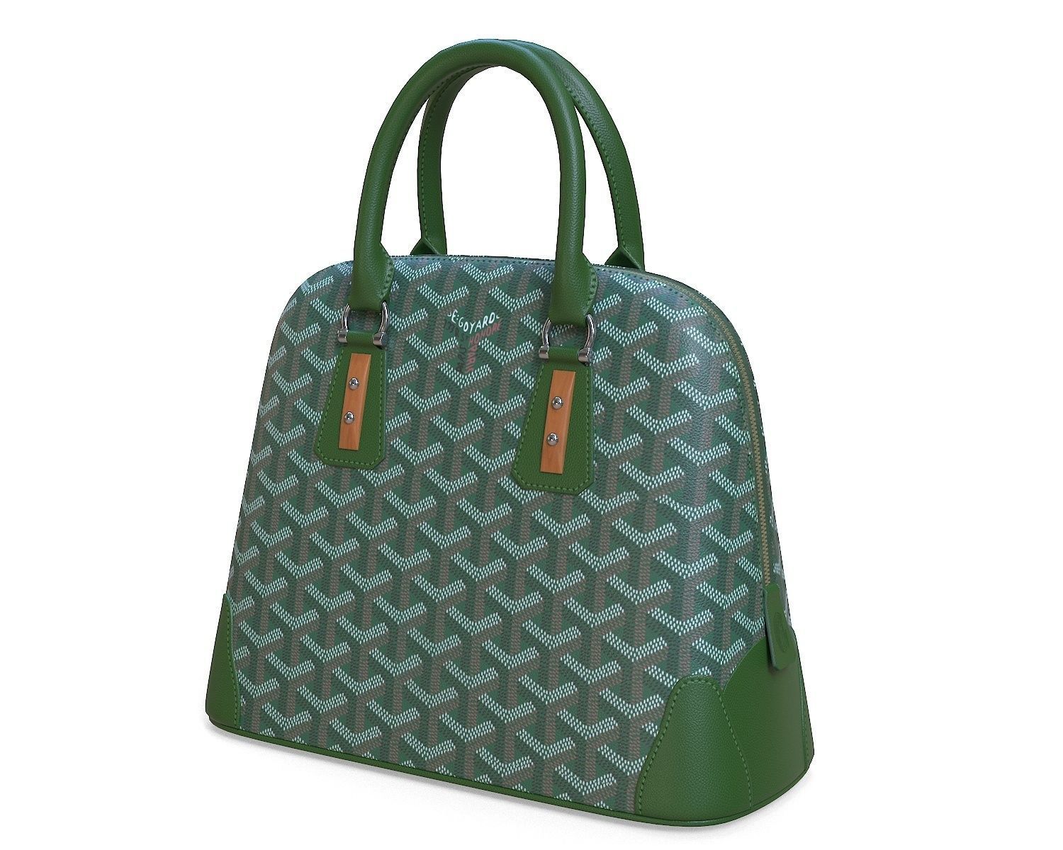 Goyard Vendome Bag Green Low-poly 3D model_1