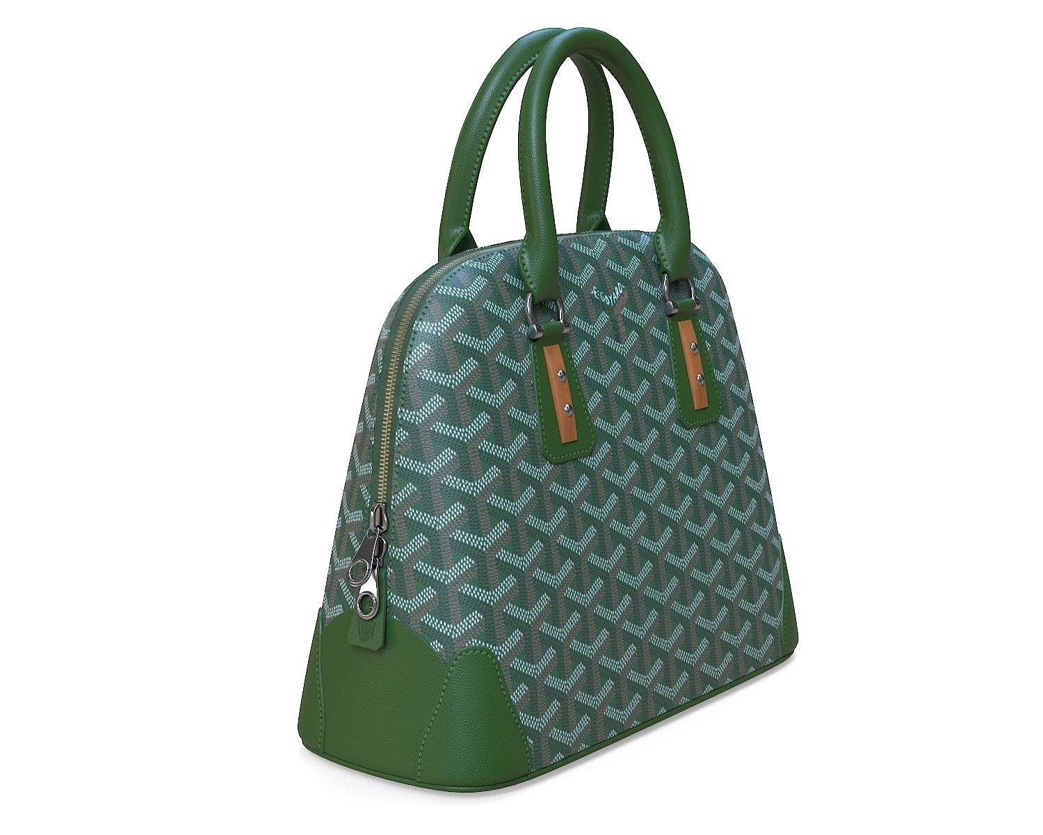 Goyard Vendome Bag Green Low-poly 3D model_2