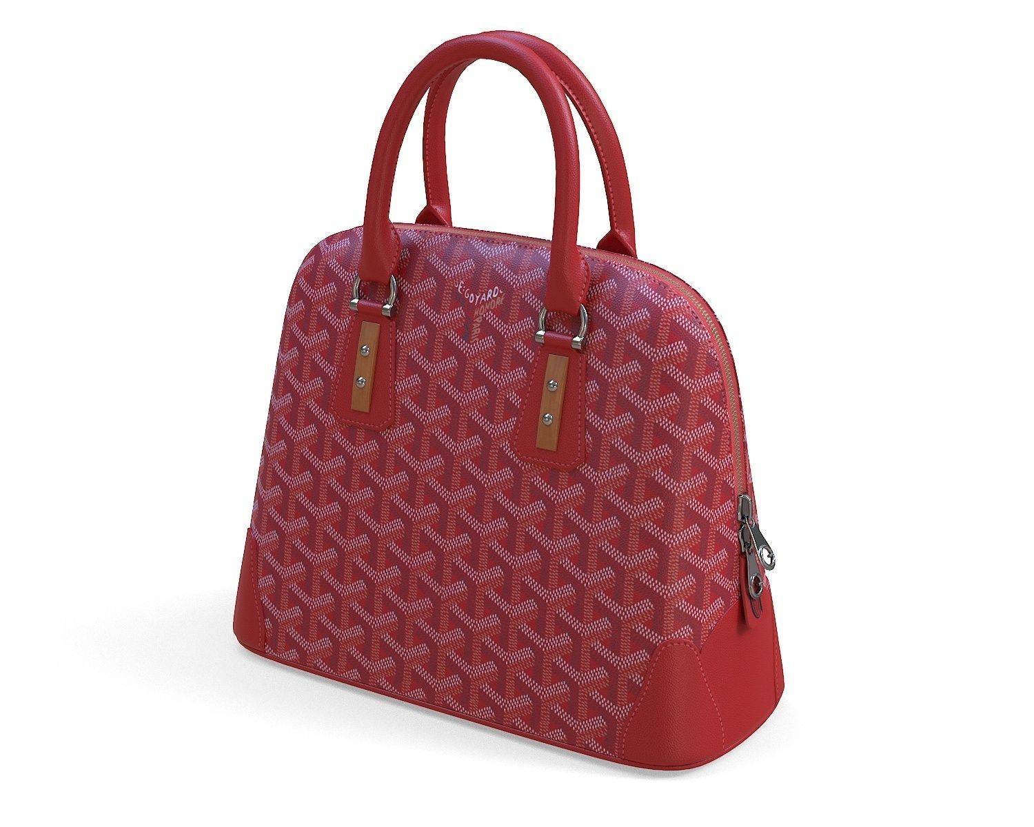 Goyard Vendome Bag Red Low-poly 3D model_3