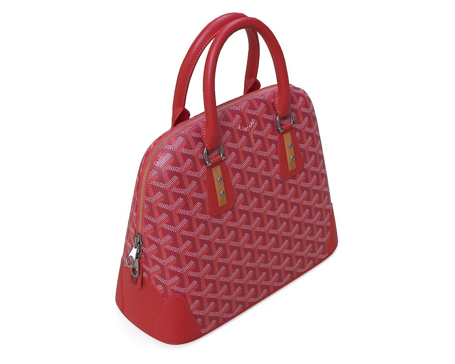 Goyard Vendome Bag Red Low-poly 3D model_5
