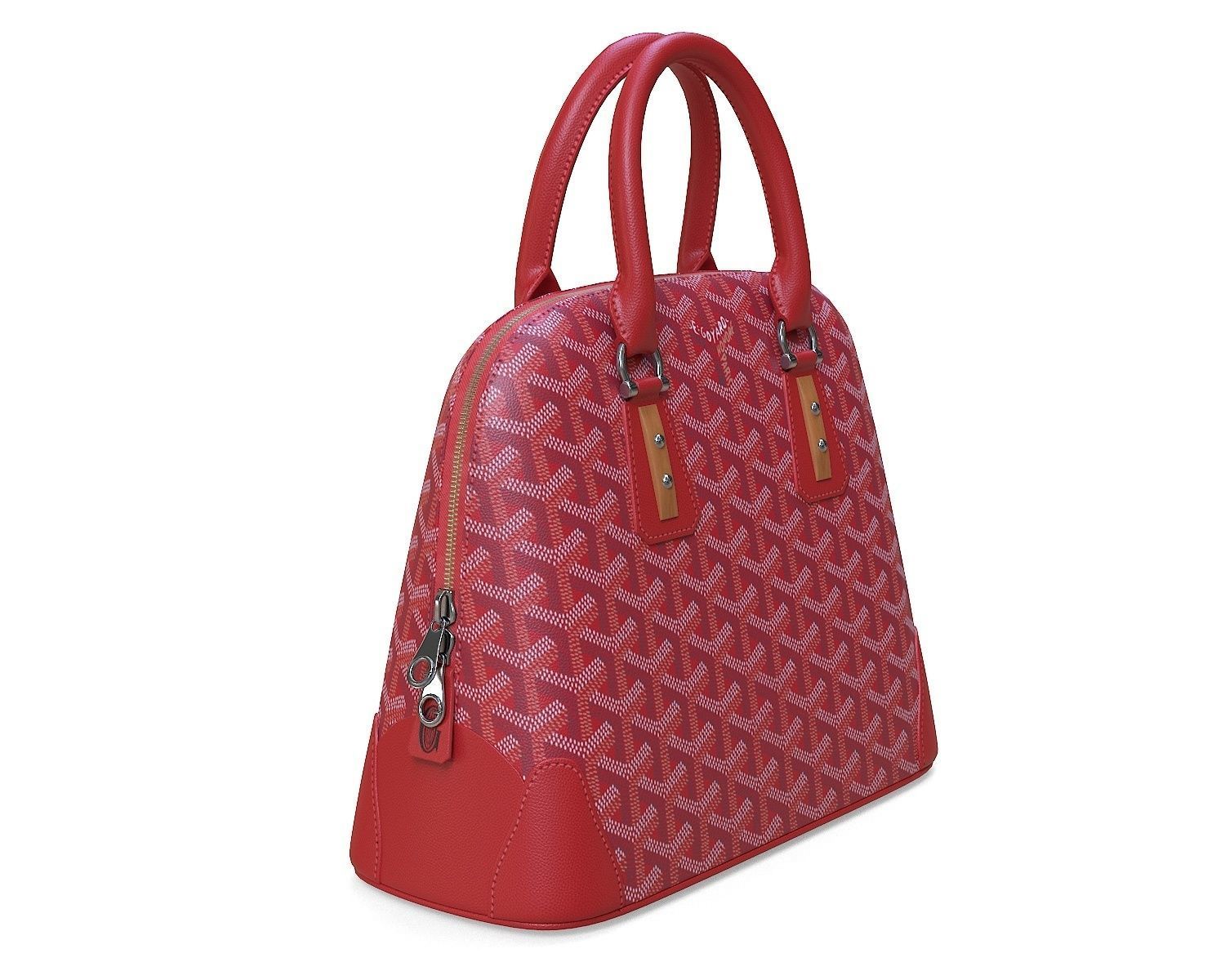 Goyard Vendome Bag Red Low-poly 3D model_2