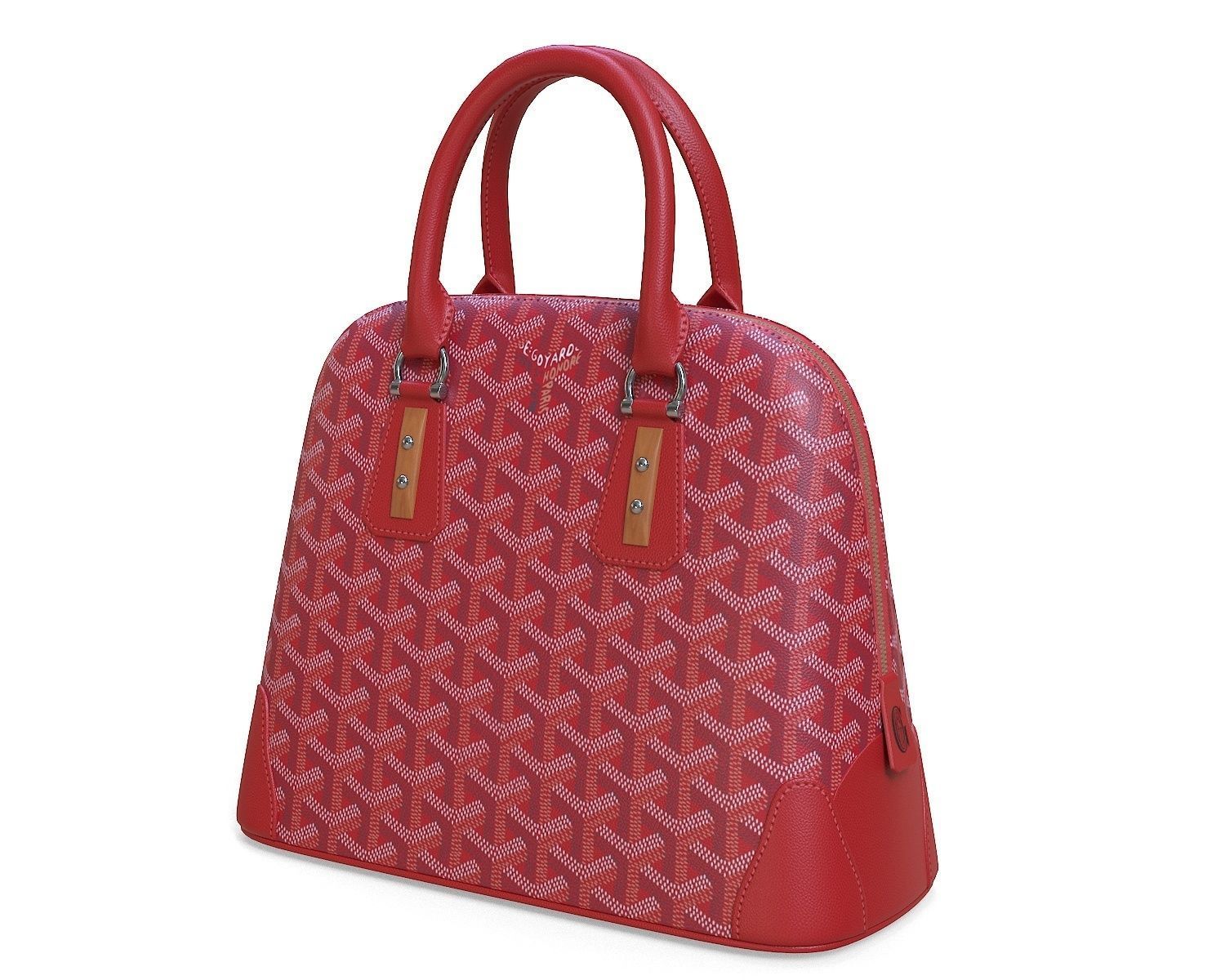 Goyard Vendome Bag Red Low-poly 3D model_1