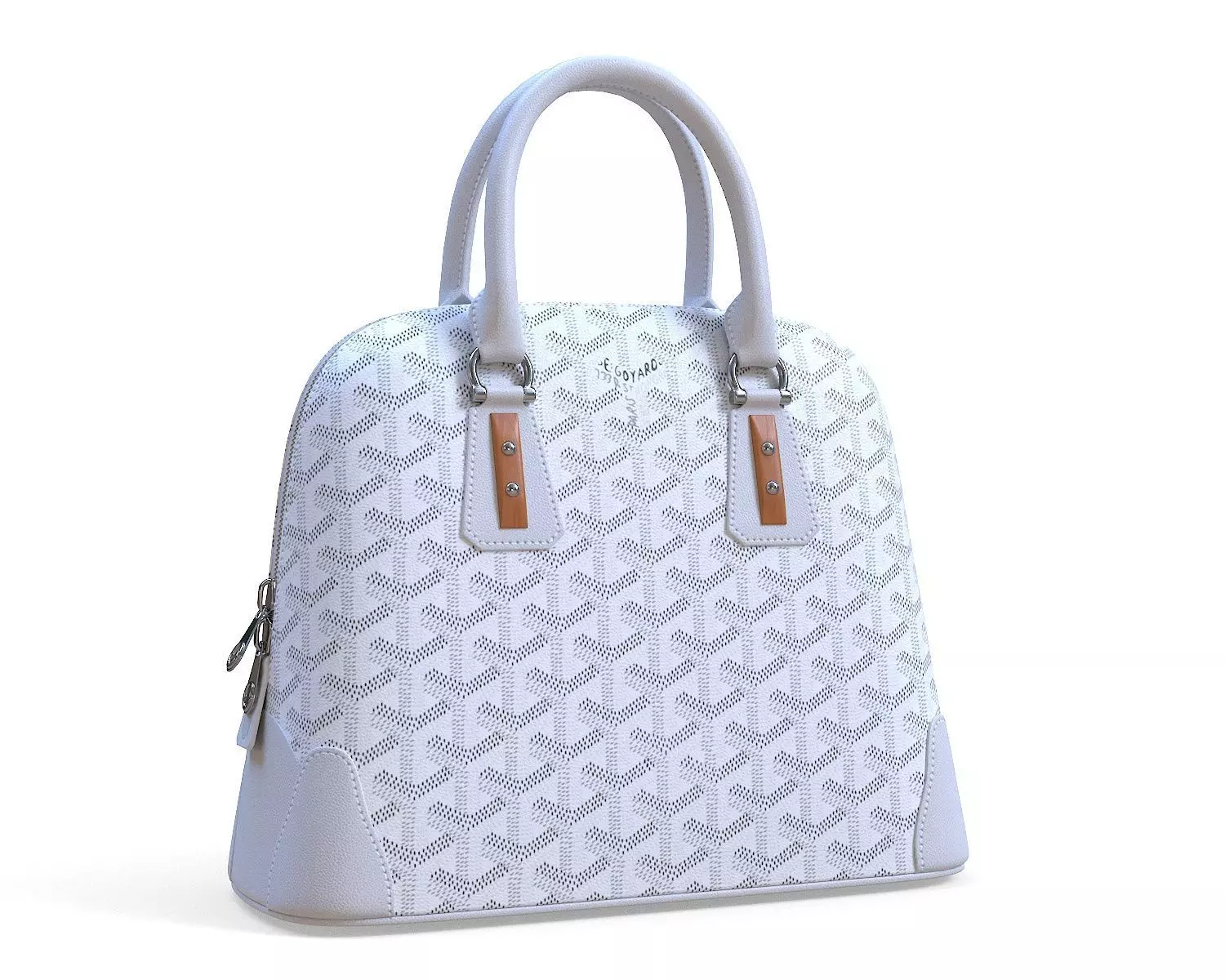 Goyard Vendome Bag White Low-poly 3D model_0