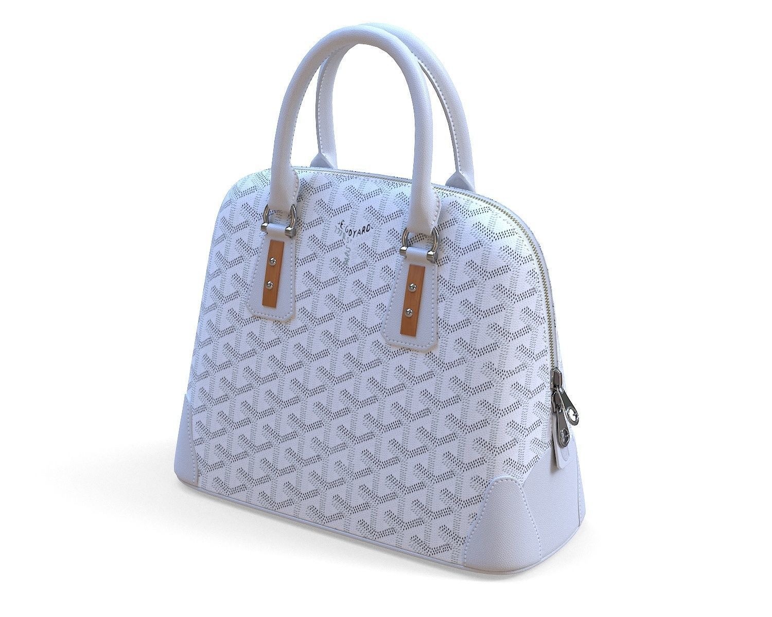 Goyard Vendome Bag White Low-poly 3D model_3