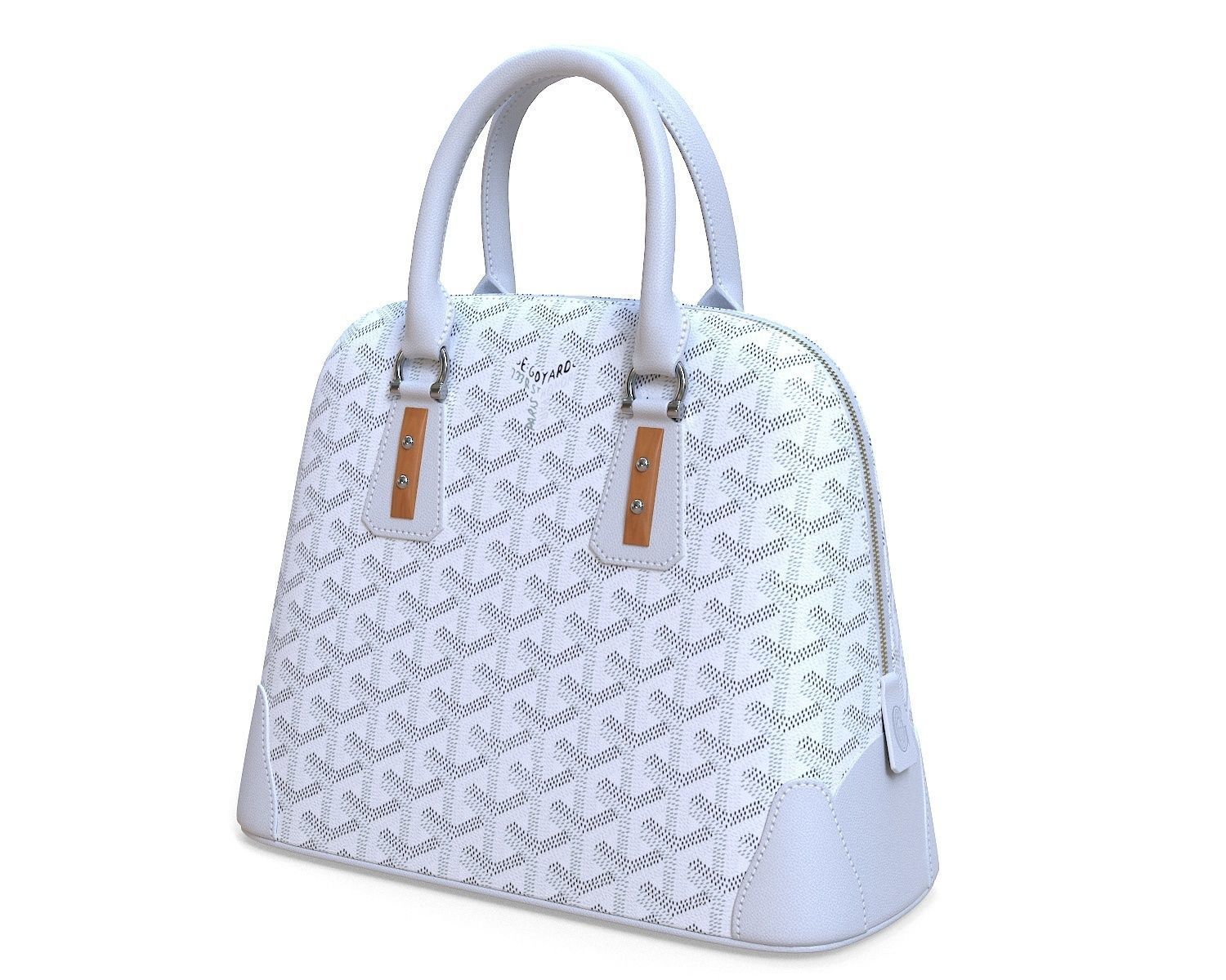 Goyard Vendome Bag White Low-poly 3D model_1