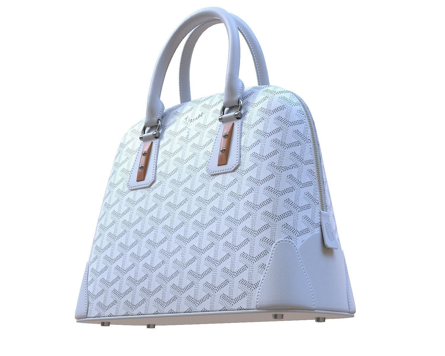 Goyard Vendome Bag White Low-poly 3D model_4
