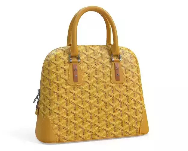 Goyard Vendome Bag Yellow Low-poly 3D model Goyard Vendome Bag Yellow Low-poly 3D model