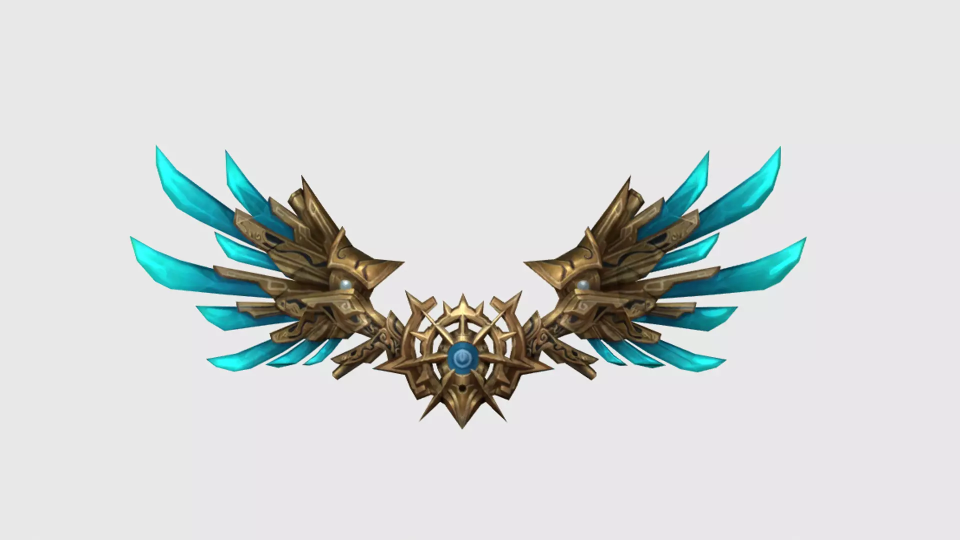 Futuristic Wing Low-poly 3D model_0