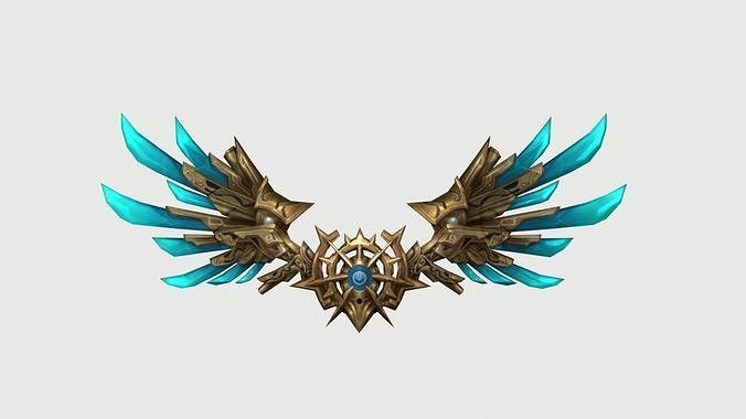 Futuristic Wing Low-poly 3D model