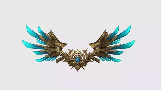 Futuristic Wing Low-poly 3D model