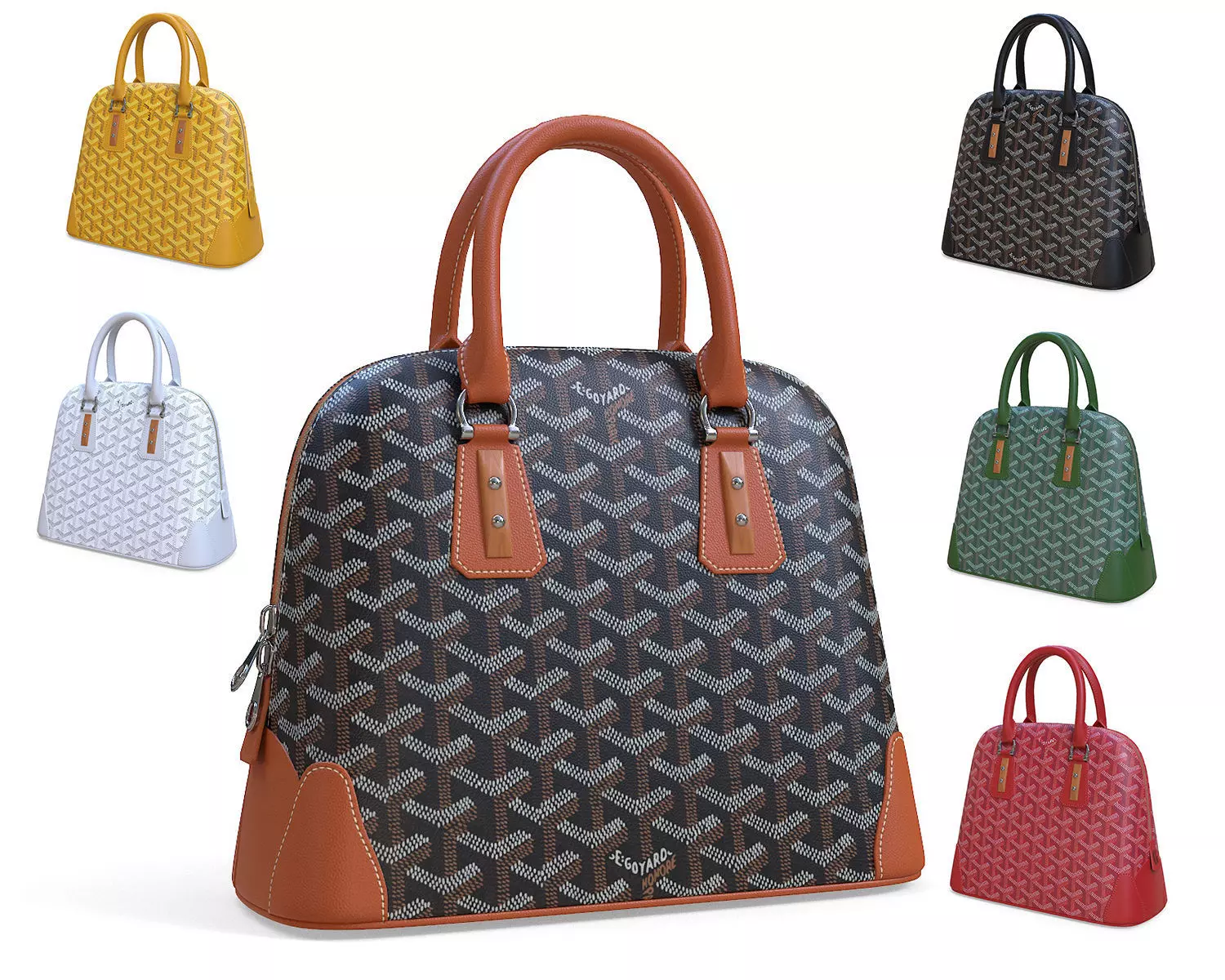 Goyard Vendome Bag 3D Model Collection_0
