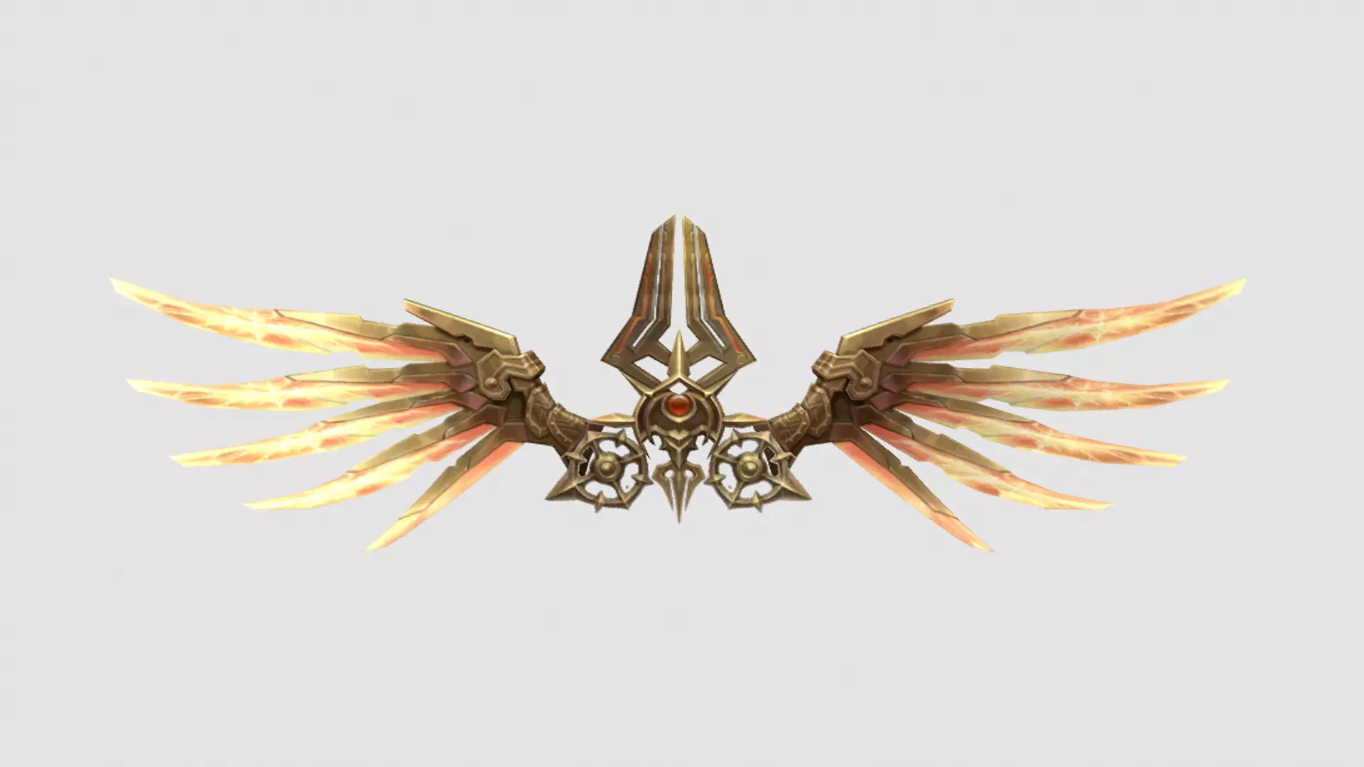 Futuristic Wing Low-poly 3D model_0