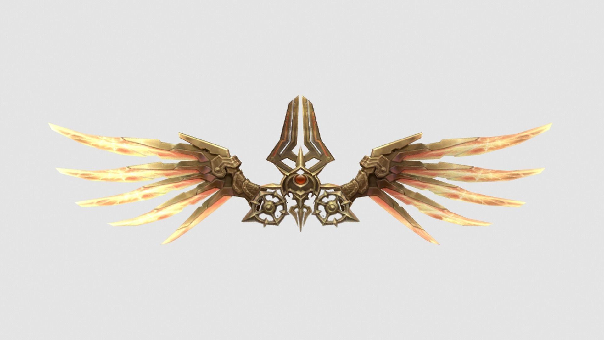 Futuristic Wing Low-poly 3D model_9