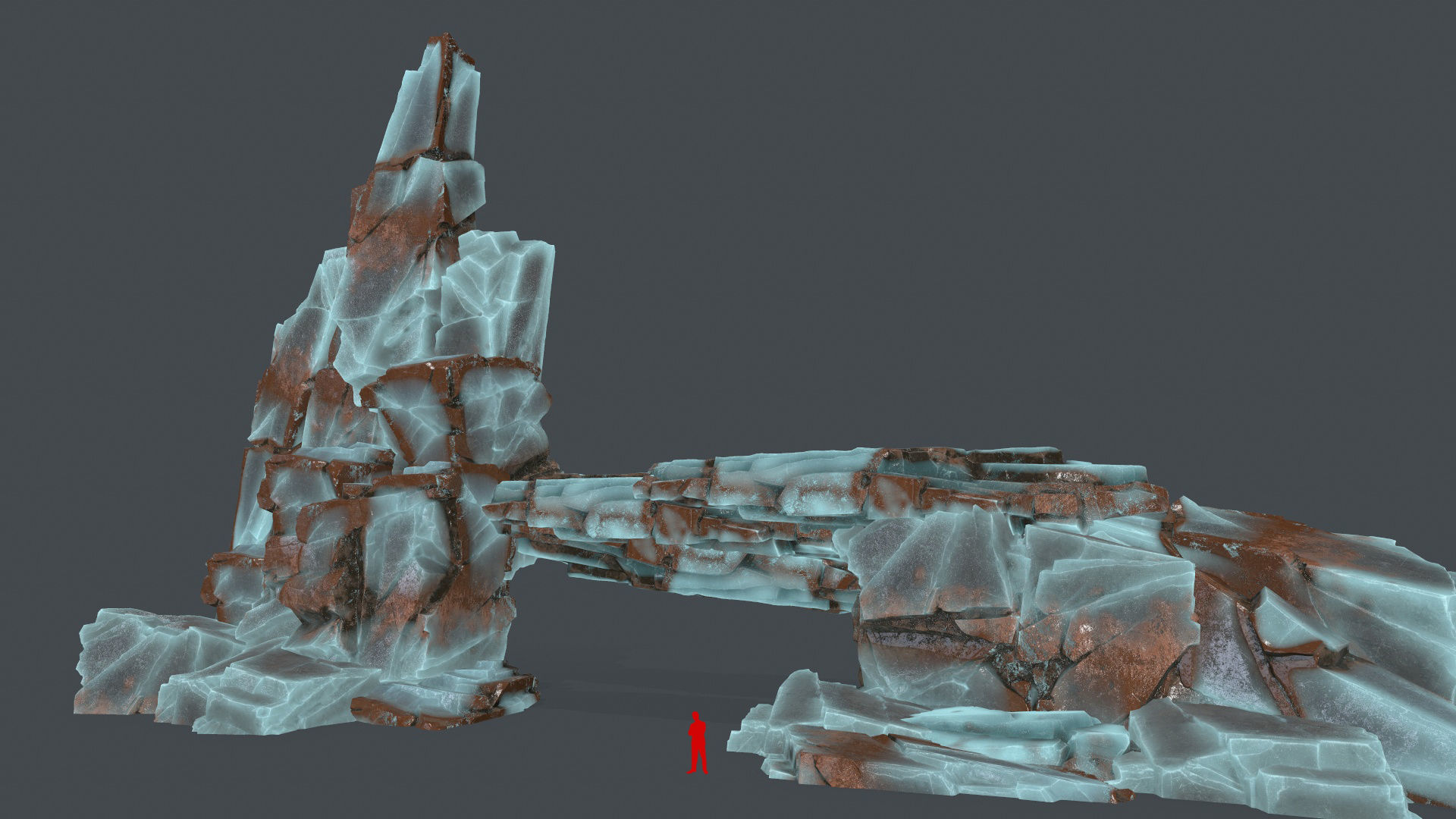 ice rocks Low-poly 3D model_1
