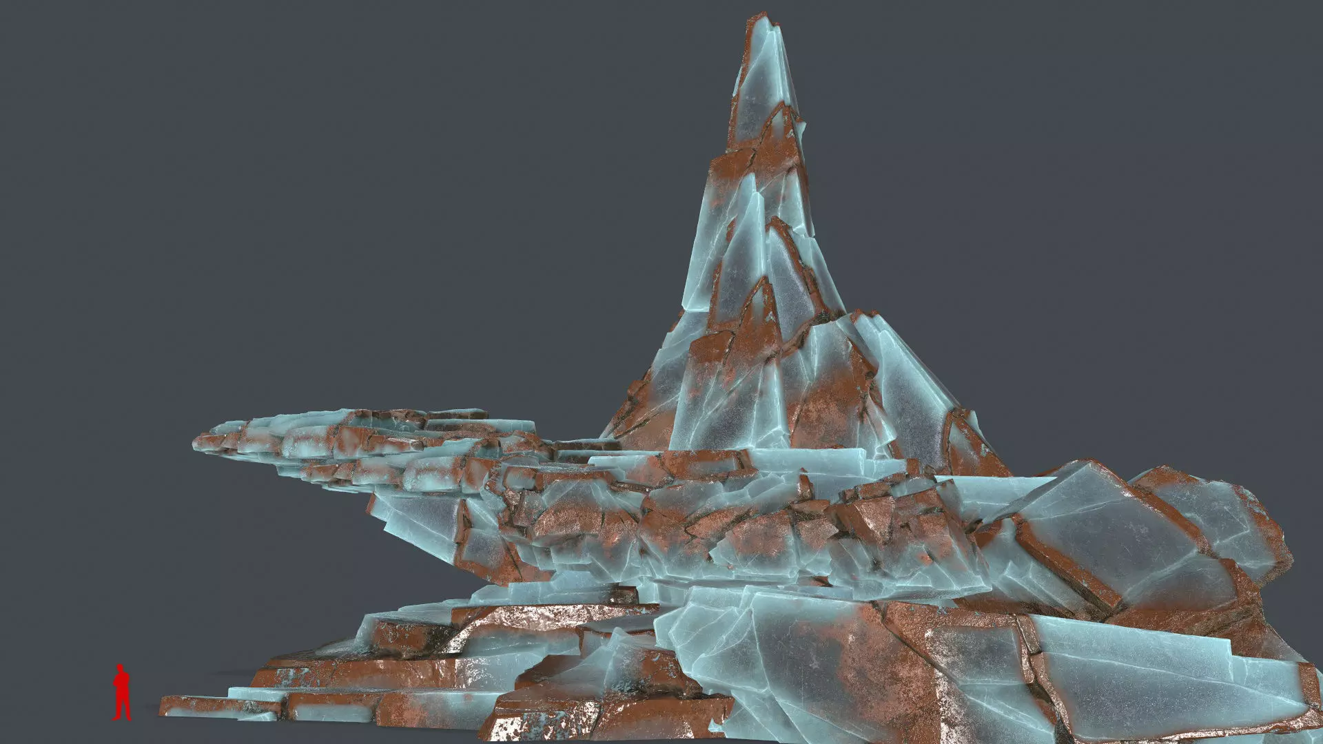 ice rocks Low-poly 3D model_0
