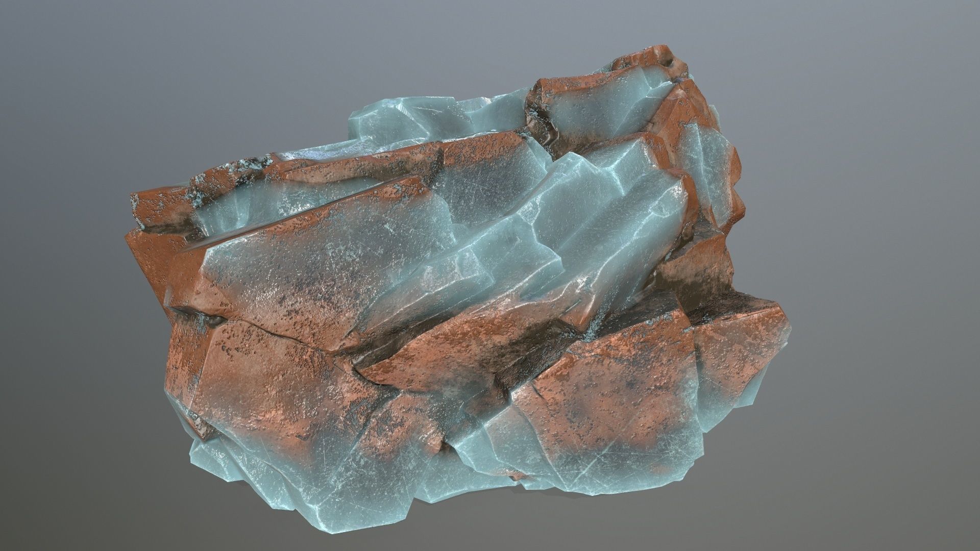ice rocks Low-poly 3D model_11
