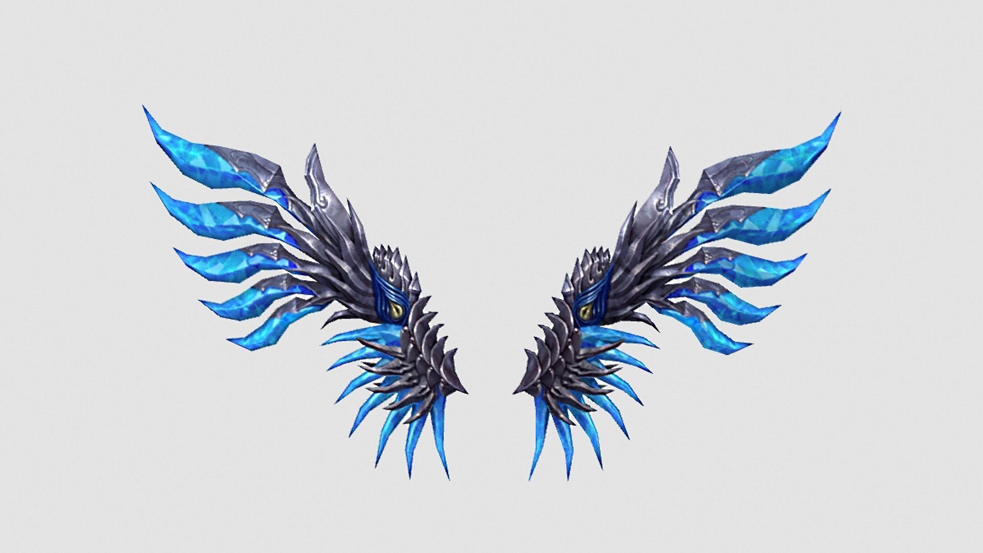 Metal Wing Low-poly 3D model_9