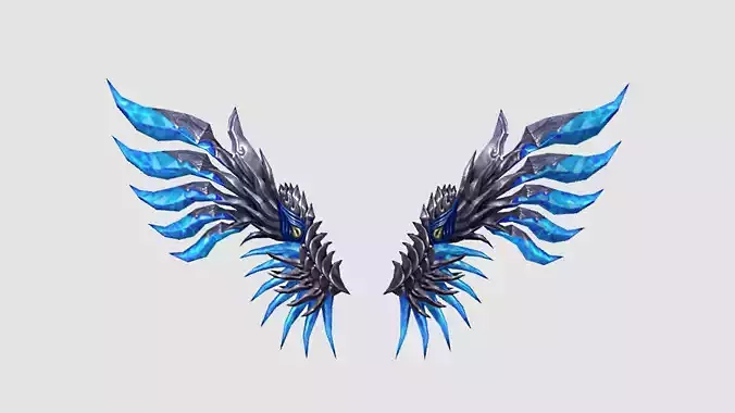 Metal Wing Low-poly 3D model