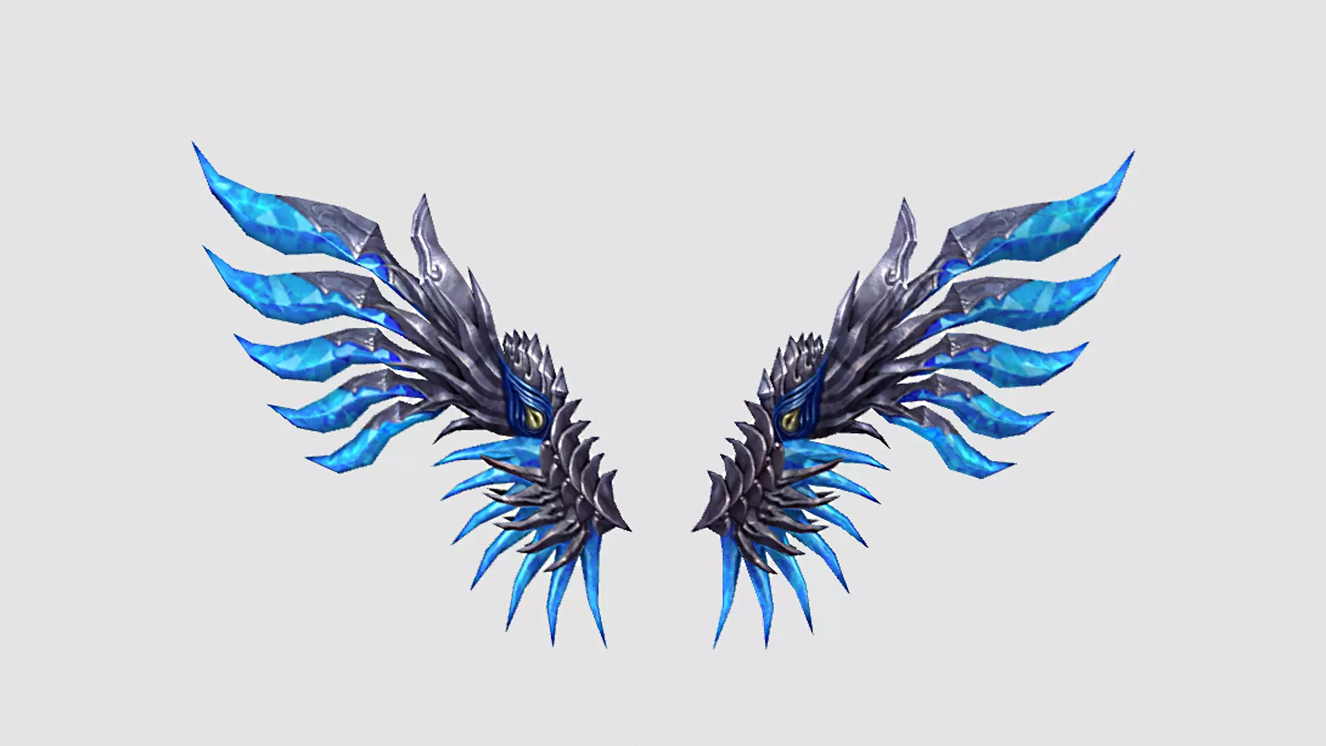 Metal Wing Low-poly 3D model_0