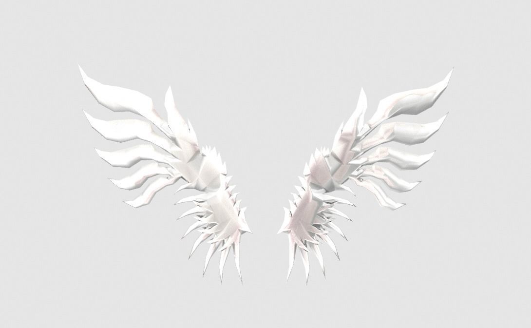 Metal Wing Low-poly 3D model_7