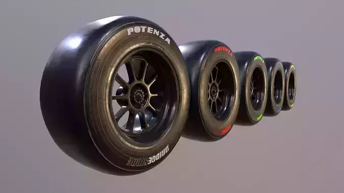 F1 wheels potenza bridgestone game ready