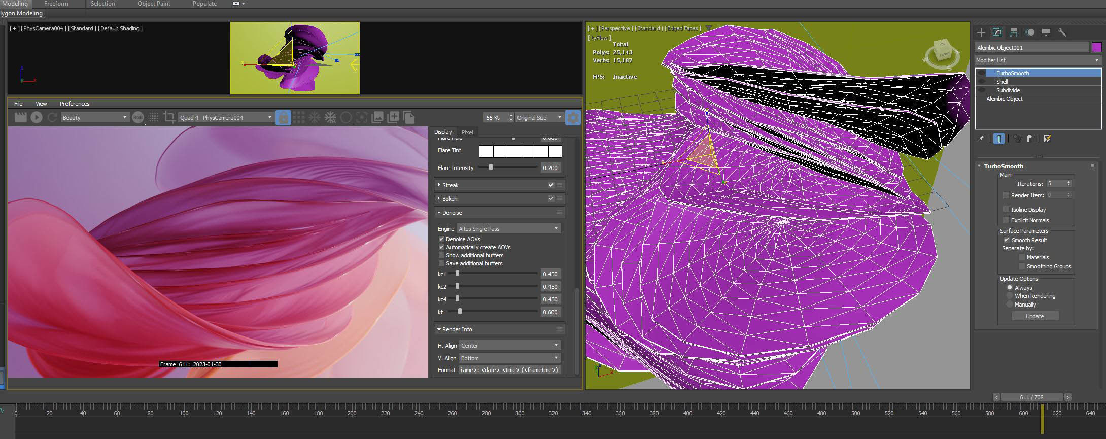 Abstract Art with Cloth simulation  Low-poly 3D model_8