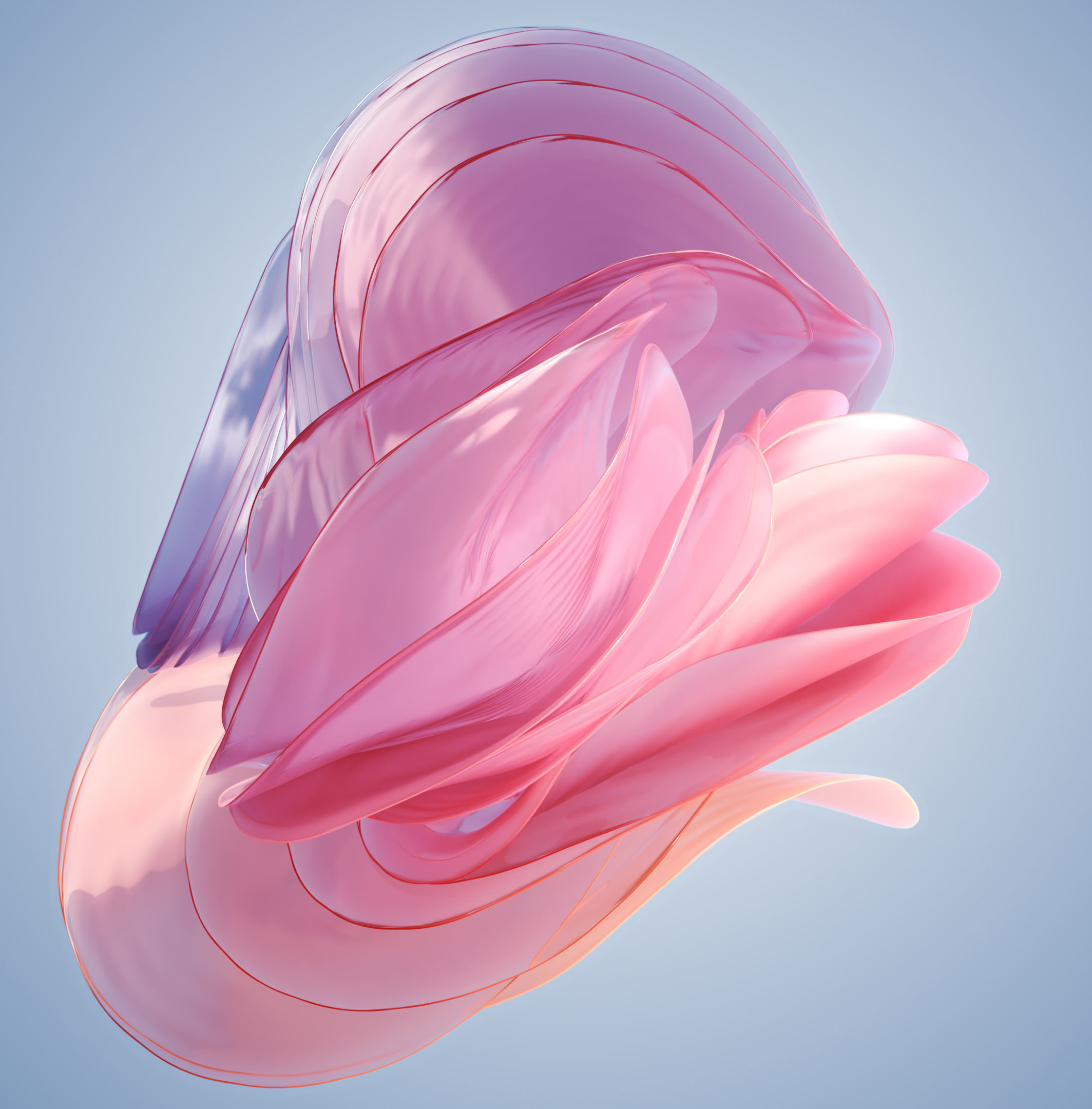 Abstract Art with Cloth simulation  Low-poly 3D model_3