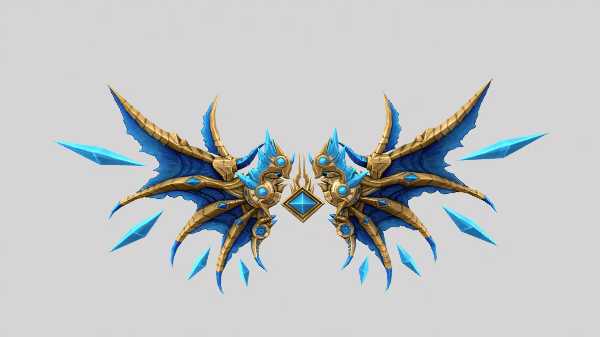 Futuristic Wing Low-poly 3D model_0