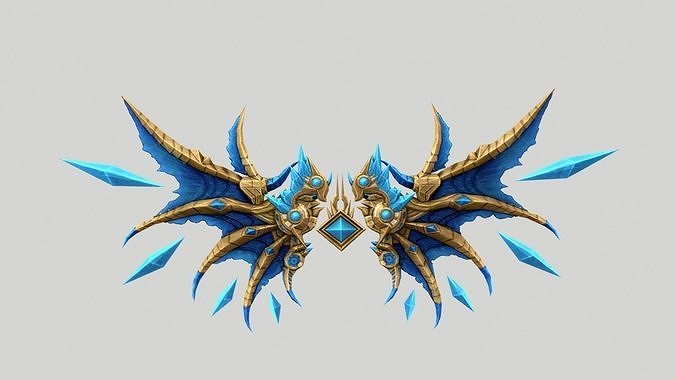 Futuristic Wing Low-poly 3D model