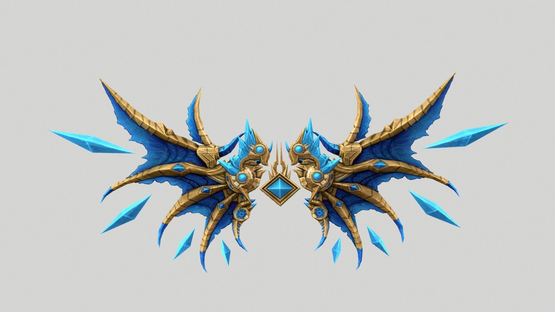 Futuristic Wing Low-poly 3D model_3