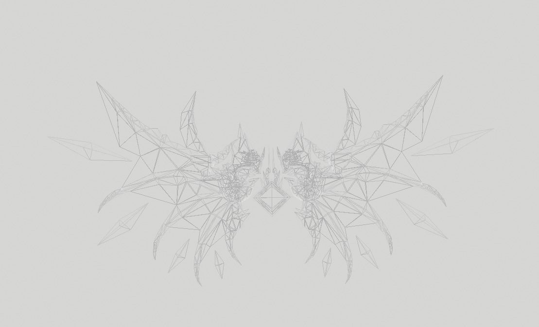 Futuristic Wing Low-poly 3D model_2