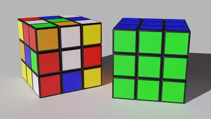 Low poly Rubiks Cube for decoration Free low-poly 3D model