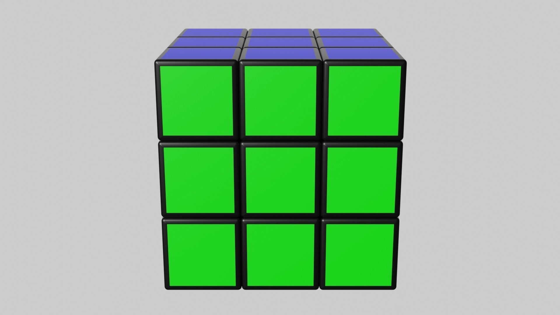 Low poly Rubiks Cube for decoration Free low-poly 3D model_3