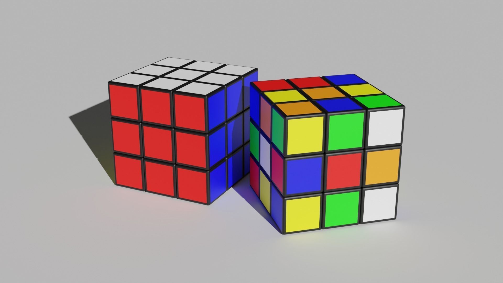 Low poly Rubiks Cube for decoration Free low-poly 3D model_1