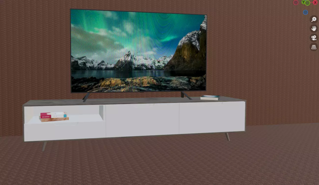 TV set samsung stand 3D model_0